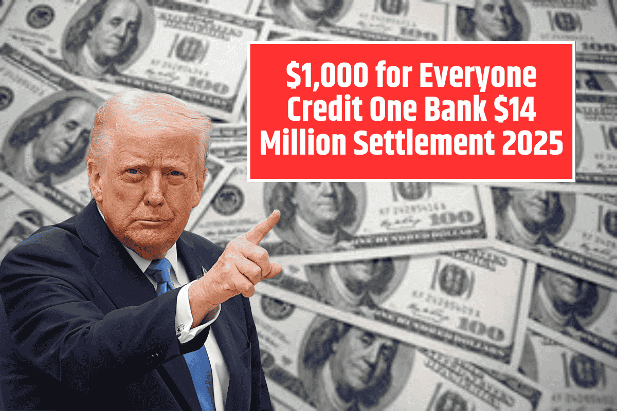 $1,000 for Everyone Credit One Bank $14 Million Settlement 2025 - Check Are you in the List